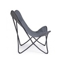 Poltrona butterfly campeggio gabicce grigio 77,5x81x89h cm iperbriko