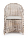 Poltrona con cuscino new bianco in fibre naturali