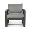 Poltrona da giardino in alluminio Antracite MERRIGAN YK13 74x78x h84 cm