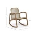 Poltrona dondolo per esterno in legno Teak Naturale ADELITA 62x84x h86 cm