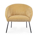 Poltrona giallo in velluto stile design