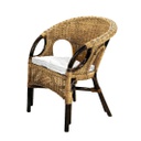 Poltrona giardino lucrezia cm 60 x 60 x h 82-47 noce con cuscino