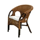 Poltrona giardino lucrezia cm 60 x 60 x h 82-47 noce con cuscino