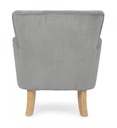 Poltrona grigio chiaro in tessuto stile vintage