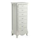 Mobile basilea 7 cassetti bianco anticato cm48x35h110,5