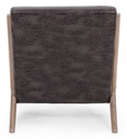 Poltrona in similpelle con cuscino stile vintage