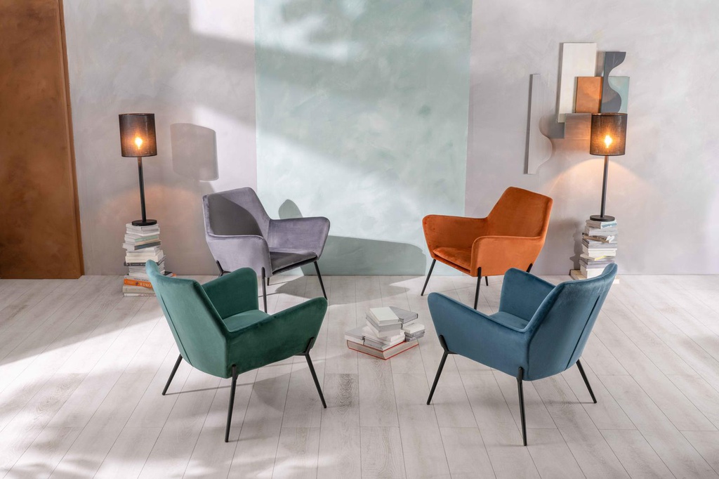 Poltrona in velluto 70 x 71,5 x 79 cm