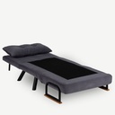 Poltrona letto pieghevole Sando in tessuto grigio  60 x78xh.78 cm