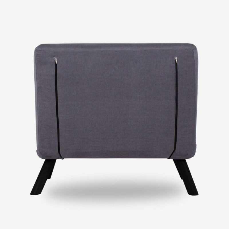 Poltrona letto pieghevole Sando in tessuto grigio  60 x78xh.78 cm