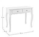 Mobile consolle 2 cassetti legno bianco Blanc cm 80 x 40 x 75
