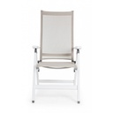 Poltrona per esterno Pieghevole CRUISE Bianco 59x71x h 113 cm