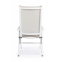 Poltrona per esterno Pieghevole CRUISE Bianco 59x71x h 113 cm