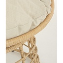 Poltrona per esterno in fibra Naturale con cuscino MOLLY diametro 69x92x h78 cm