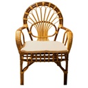 Poltrona rattan sole con cuscino cm 62 x 65 x h44-62-90