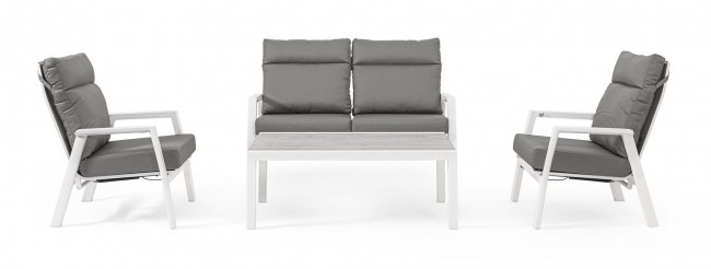 2x Poltrona Recl C-C Kledi Bianco Jx11