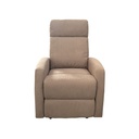 Poltrona relax manuale in tessuto tortora  77 x 93 x 106 cm