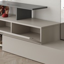 Mobile da ingresso tortora e antracite con specchio Ramda 137x35xh.154 cm