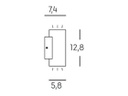 Applique 3W+3W Led 4000K  linea sino  bianco