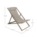 Poltrona sdraio Marrone Beige TAYLOR 60,5x101,5x h73,5 cm