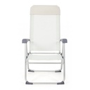 Poltrona sdraio da giardino in alluminio e tessuto Bianco CROSS 58x62,5x h110 cm