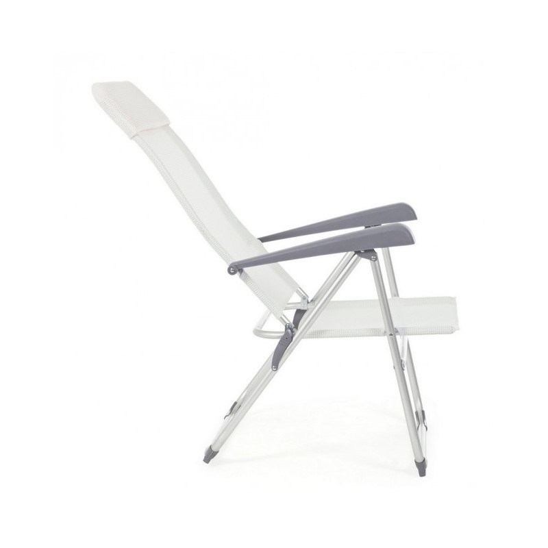 Poltrona sdraio da giardino in alluminio e tessuto Bianco CROSS 58x62,5x h110 cm (copia)