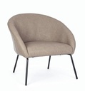Poltrona tortora in velluto stile design