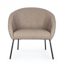 Poltrona tortora in velluto stile design