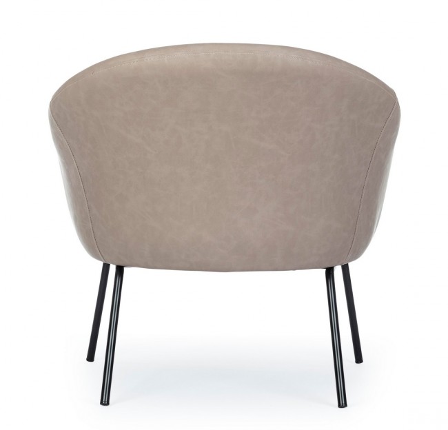 Poltrona tortora in velluto stile design