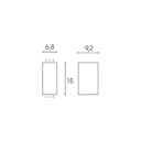 Applique 2 Luci Gu10 linea bobo grafite