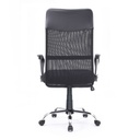 Poltrona ufficio Reverso2 con rivestimento in ecopelle e schienale in rete nero  64x66x100 cm