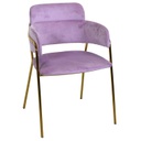 Poltrona velluto Hannover lilla cm 52x52h46/67/79