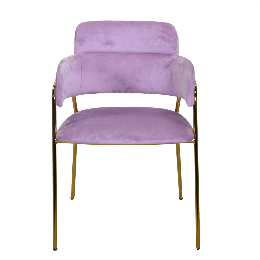 Poltrona velluto Hannover lilla cm 52x52h46/67/79