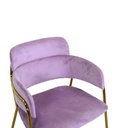 Poltrona velluto Hannover lilla cm 52x52h46/67/79