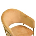 Poltrona velluto rotterdam ocra cm 61x61h46/69/82