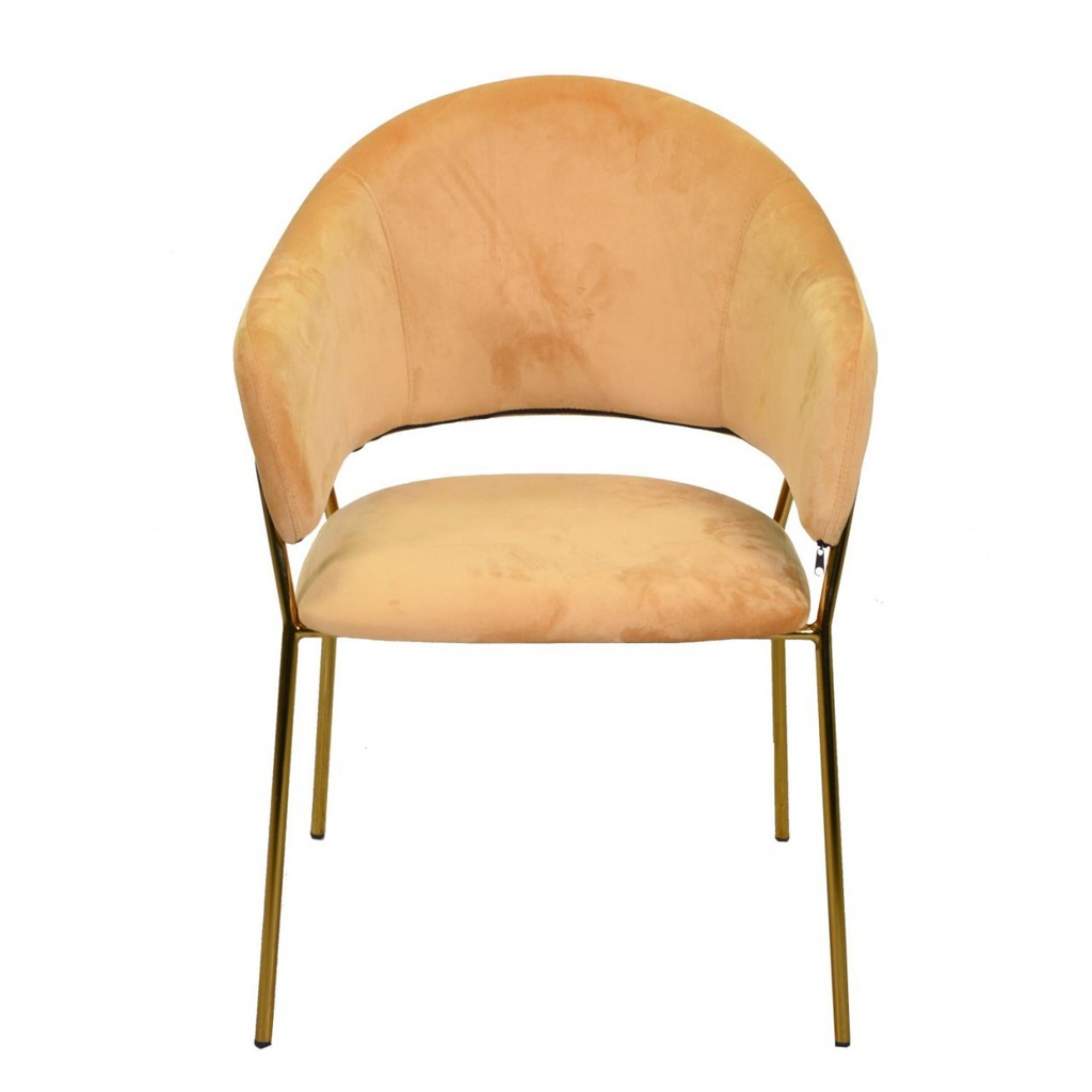 Poltrona velluto rotterdam ocra cm 61x61h46/69/82