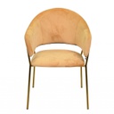 Poltrona velluto rotterdam ocra cm 61x61h46/69/82