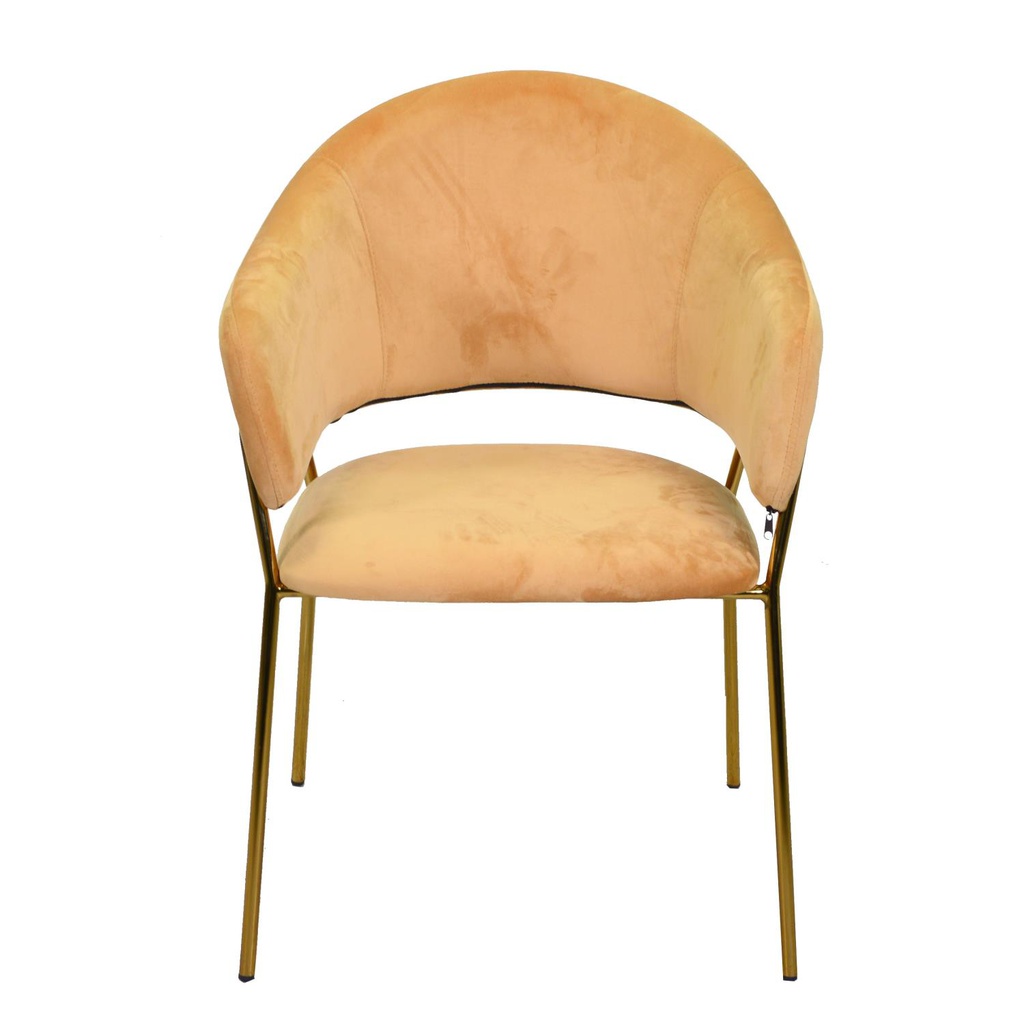 Poltrona velluto rotterdam ocra cm 61x61h46/69/82