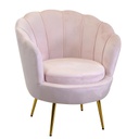 Poltrona velluto tulipan rosa cm 73x72h77