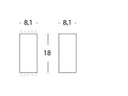 Applique 6W+6W Led 3000K  linea tower  bianco