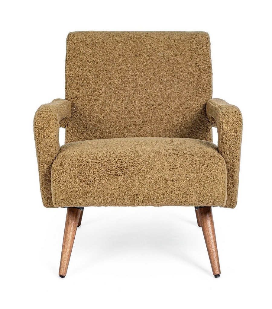Poltrona vintage marrone-beige Berna Palm