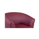 Poltroncina rivestita in ecopelle bordeaux 75x66xh.76 cm