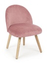 Poltroncina vintage in tessuto Rosa Antico ADELINE 47x57x h76 cm