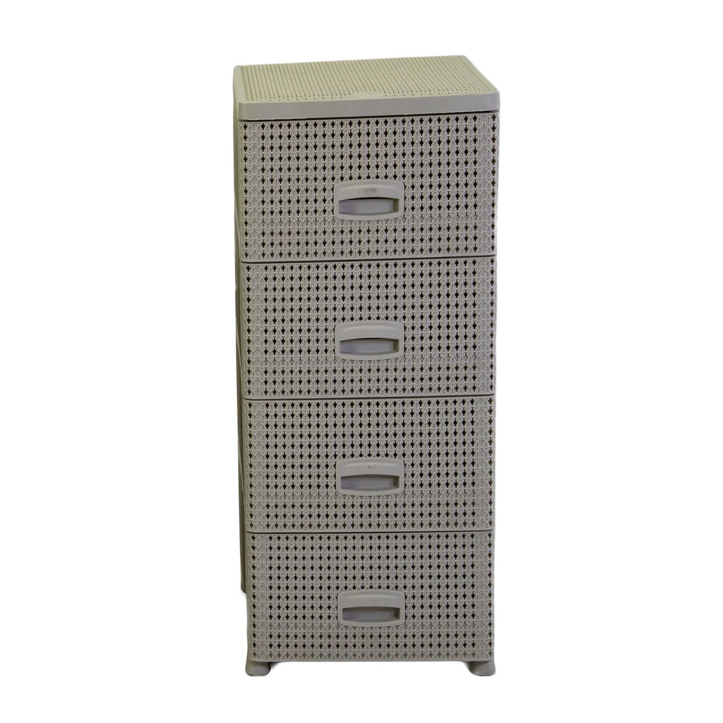 Mobiletto cassettiera 4 cassetti crema cm 43x36