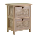 Mobiletto legno cassettiera naturale rettangolare cm 39 x 27,5 x h50