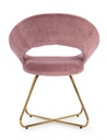 2x Poltrona Vanity Oro in velluto rosa
