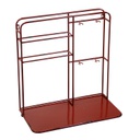 Portabottiglie da muro in metallo 2 posti rosso cm59x33xh62,5
