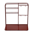 Portabottiglie da muro in metallo 2 posti rosso cm59x33xh62,5