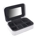 Portagioie ecopelle bianco nero rettangolare cm 22x14