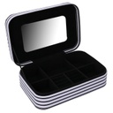 Portagioie ecopelle bianco nero rettangolare cm 22x14