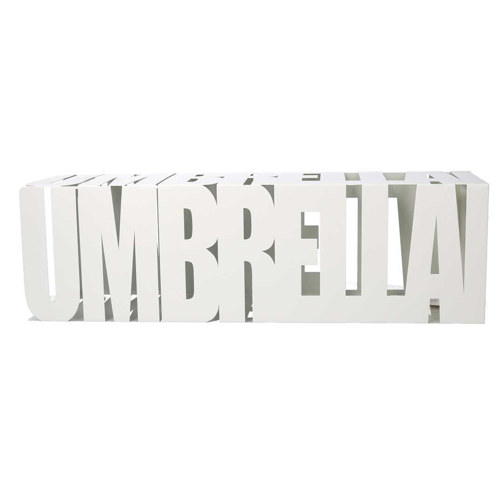 Portaombrelli metallo righe bianco quadro cm 15